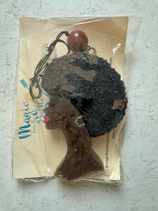 Car Freshener - Hanging - Black Woman Afro