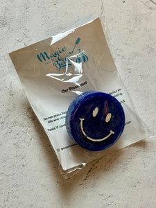 Car Freshener - Vent Clip - Smiley Face (Blue)