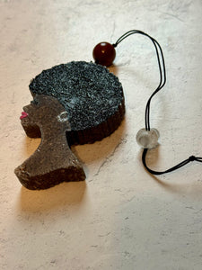 Car Freshener - Hanging - Black Woman Afro