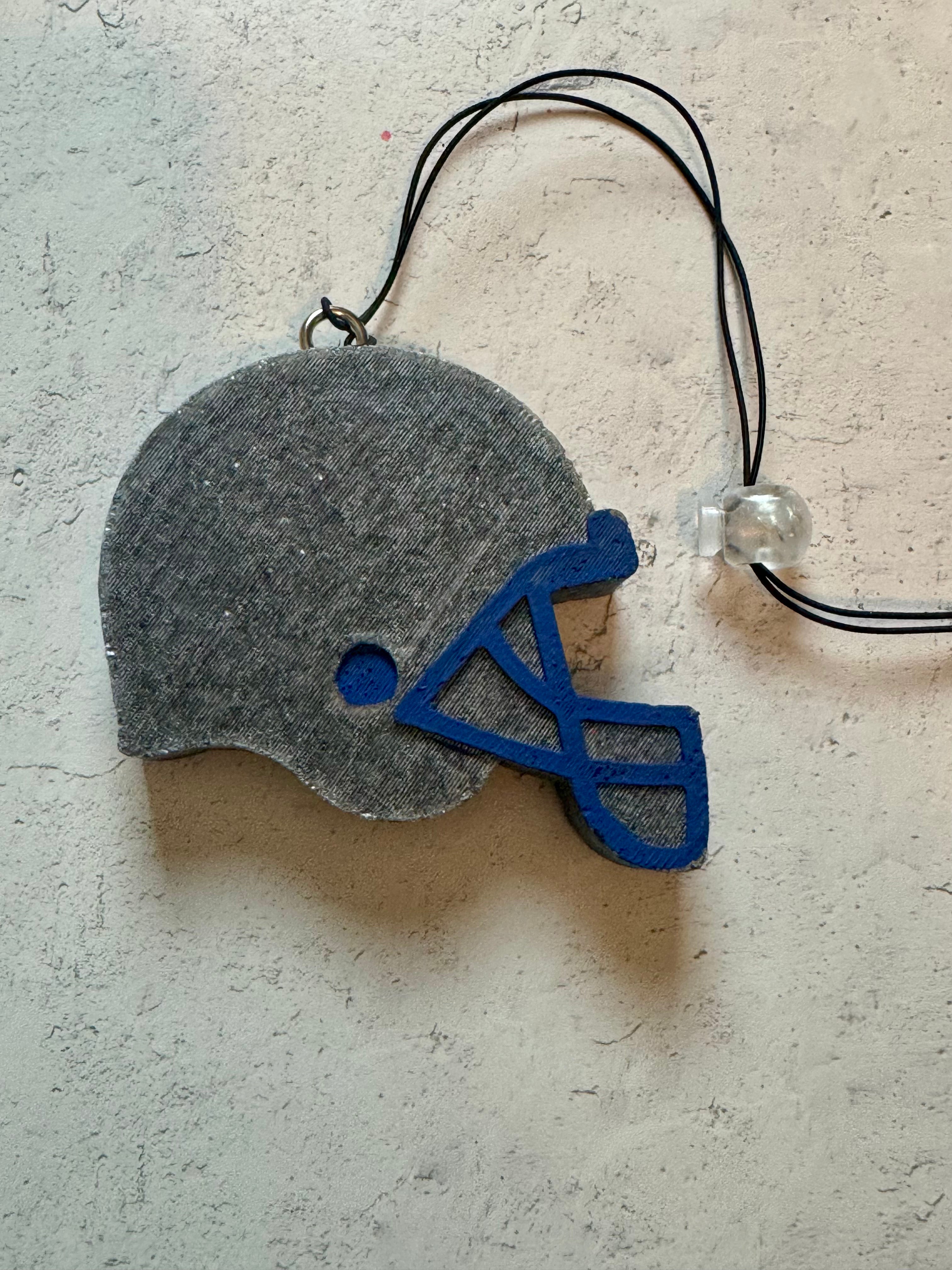 Car Freshener - Hanging - Football Helmet (Grey/Navy Blue)
