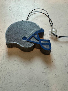 Car Freshener - Hanging - Football Helmet (Grey/Navy Blue)