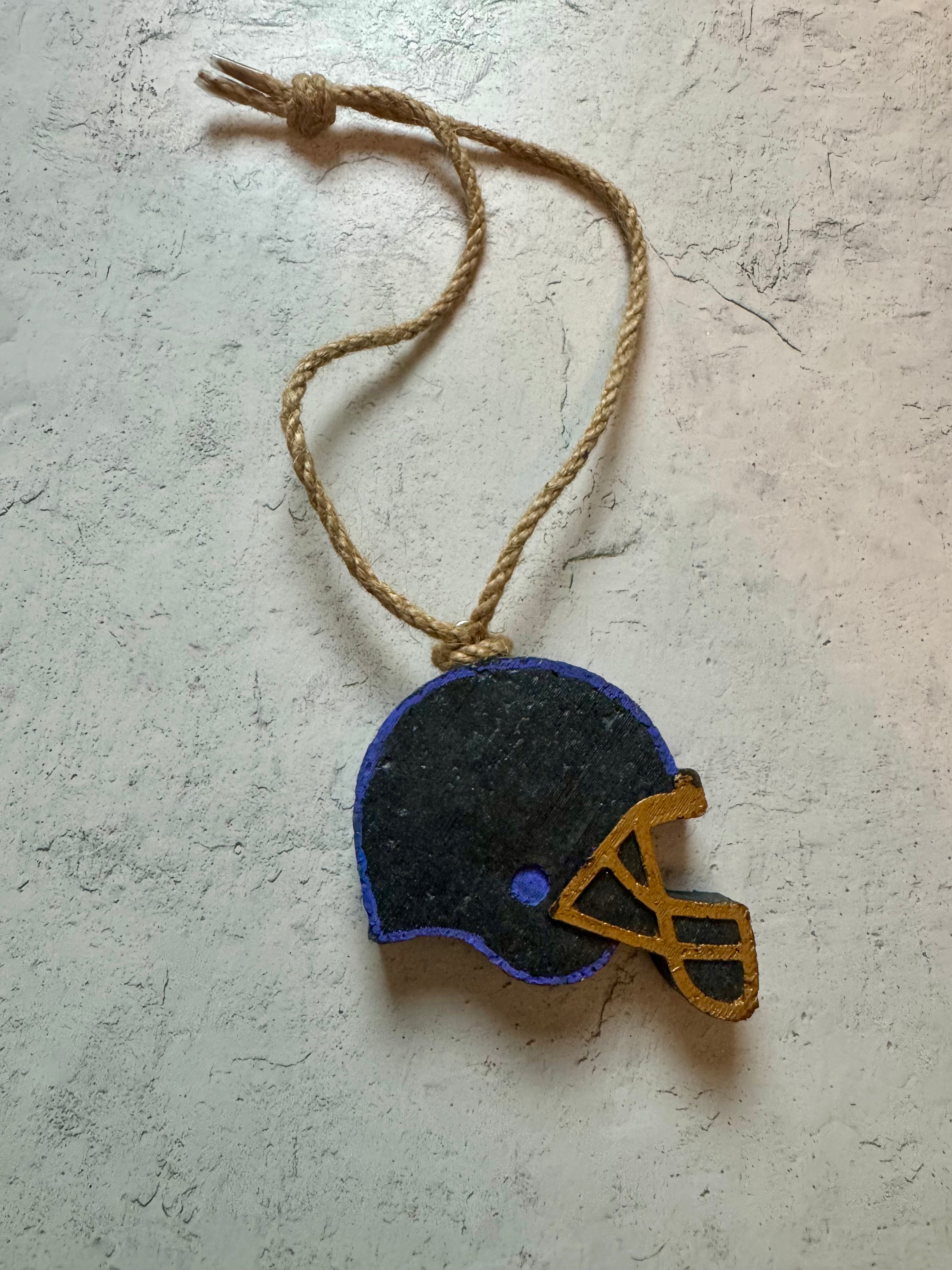 Car Freshener - Hanging - Football Helmet (Black/Purple/Gold)