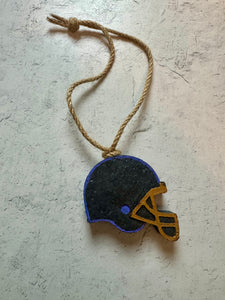 Car Freshener - Hanging - Football Helmet (Black/Purple/Gold)